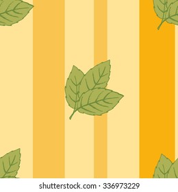 simple vector pattern, the vertical yellow line, green leaf,