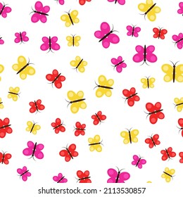 simple vector pattern yellow butterfly