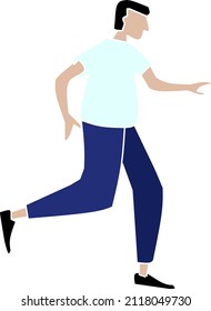 simple vector people running after something