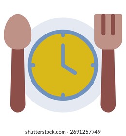 Vetor simples de uma pessoa comendo conscientemente com comida.