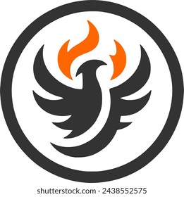 Simple Vector Phoenix Logo For Company