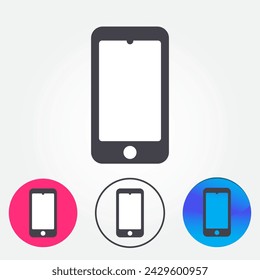 simple Vector Phone Icon isolated on a white background with three styles. Phone logo icon vector design template - EPS 10