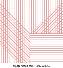 Simple vector pink horizontal line, pink vertical line ande pink diagonal line