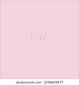 Simple vector pink love card