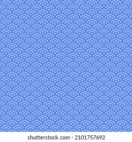 simple vector pixel art light blue seamless pattern of minimalistic geometric scaly hexagon pattern in japanese style