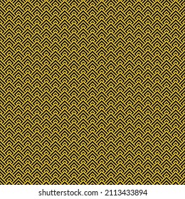 simple vector pixel art mustard and black seamless pattern of minimalistic geometric scaly rhombus pattern in japanese style