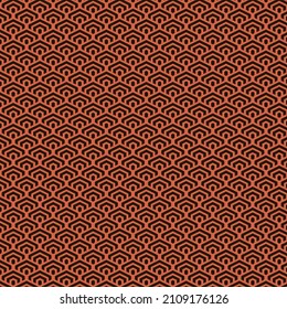simple vector pixel art red and black seamless pattern of minimalistic geometric scaly hexagon pattern in japanese style