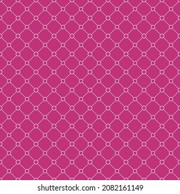 simple vector pixel art seamless pattern of minimalistic abstract rhombus grid tile on mulberry color background