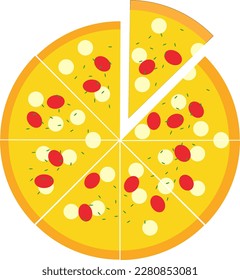 simple vector pizza illustration to complete your design
