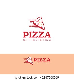 Simple vector pizza logo concept. pizza restaurant vector symbol.eps.