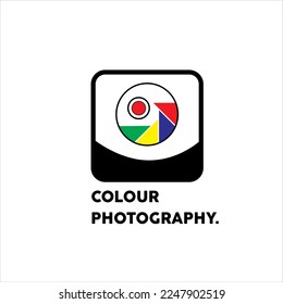 Simple vector pothography logo with transparent background
