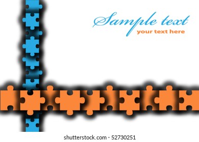 simple vector  puzzle background/business card template