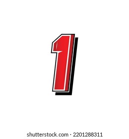 simple vector of racing and sports number, vector template. Flat design, Editable. Vector Illustration EPS 10