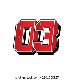 simple vector of racing and sports number, vector template. Flat design, Editable. Vector Illustration EPS 10