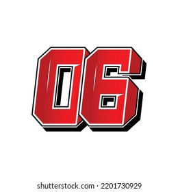 simple vector of racing and sports number, vector template. Flat design, Editable. Vector Illustration EPS 10