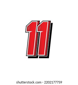 simple vector of racing and sports number, vector template. Flat design, Editable. Vector Illustration EPS 10