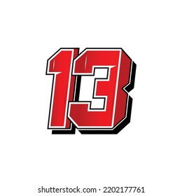 simple vector of racing and sports number, vector template. Flat design, Editable. Vector Illustration EPS 10