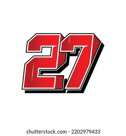 simple vector of racing and sports number, vector template. Flat design, Editable. Vector Illustration EPS 10