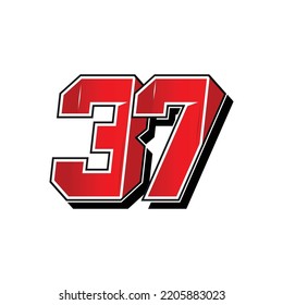 simple vector of racing and sports number, vector template. Flat design, Editable. Vector Illustration EPS 10