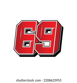 simple vector of racing and sports number, vector template. Flat design, Editable. Vector Illustration EPS 10