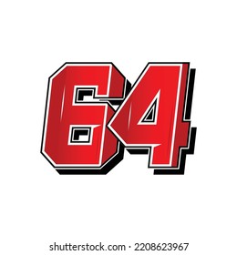 simple vector of racing and sports number, vector template. Flat design, Editable. Vector Illustration EPS 10