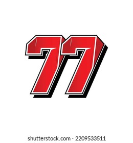 simple vector of racing and sports number, vector template. Flat design, Editable. Vector Illustration EPS 10