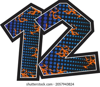 Simple vector racing start number