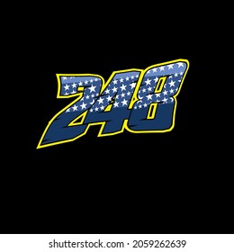 Simple vector racing start number