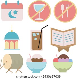 Simple Vector Ramadhan Illustration Asset
