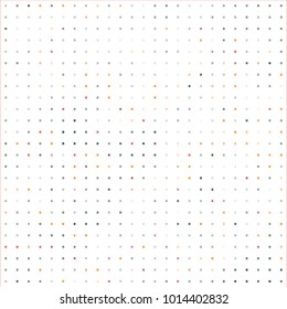 Simple vector with regularly repeating geometrical shapes, pale small tiny squares on white. Pixel art. Mosaic geometric Vector for paper packaging, textile design, covers