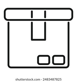 Simple vector representing a cardboard box, ideal for representing packaging, shipping, or moving