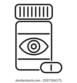 Simple vector representing eye drops, ideal for websites or applications related to health