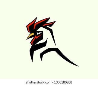 simple vector rooster logo design inspiration