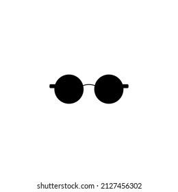 Simple Vector Round Sunglasses Icon. Eps10 Vector