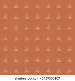 
Simple vector seamless boho pattern, small triangles at different angles, regular pattern