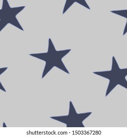Simple  vector seamless pattern with navy blue stars. Design for baby room decoration. Children wallpaper, party, clothes.