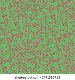 Simple Vector Seamless Patterns with Birds. Silhouette of Little Birds isolated on a Mint Blue and Black Background. Print Sparrows ideal for Fabric, Textile. 