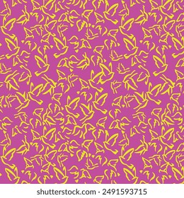 Simple Vector Seamless Patterns with Birds. Silhouette of Little Birds isolated on a Mint Blue and Black Background. Print Sparrows ideal for Fabric, Textile. 