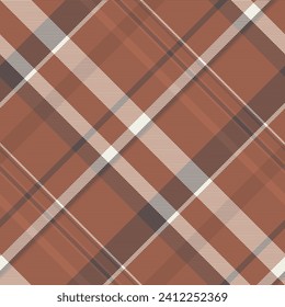 Vector simple sin costura, textil de tela real, sin costura. Patrón de fondo de tartán templado marca el color naranja y rojo.