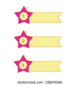 A simple vector set of  banners, star banners