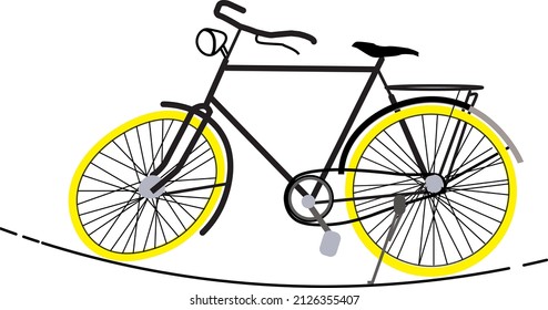 a simple vector set of bicycles
to be used as pictures for children
