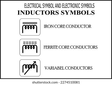 Simple vector set of  induktor  symbol, transformer  symbol, Top view, construction symbols used in architectural plans, blueprints, graphic design elements, Vector illustration svg