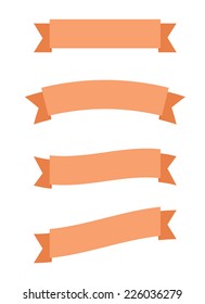 A simple vector set of orange banners svg