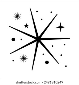 Simple vector set of various stars