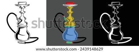 simple vector shisha icon, symbol