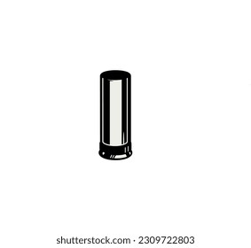 Modelo de silueta negra de bala de disparo vector simple