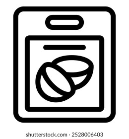 Simple vector showing a dishwasher detergent tablet in a box, representing cleaning supplies