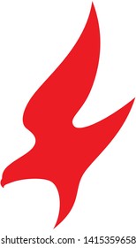 Simple Vector of Silhouette of The Falcon Which Are Attacking the Prey