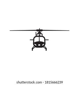 simple vector silhouette of a helicopter