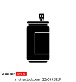 Simple vector silhouette of Soda and Beer Cans.